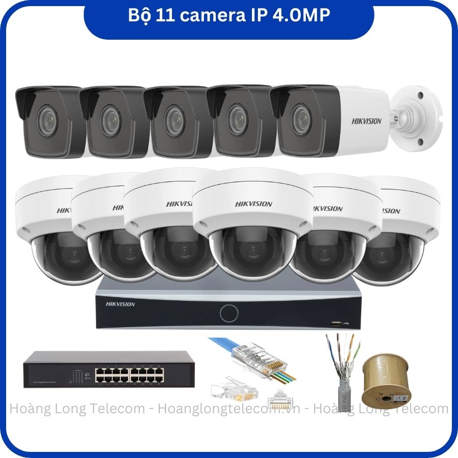 Combo 11 IP HiKVision 4MP (thu âm) Liên hệ